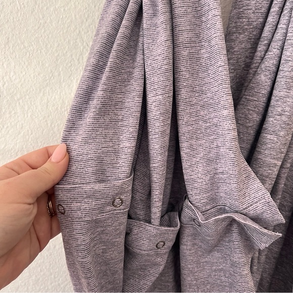 Lululemon Vinyasa Lilac Heathered Coal Wee Stripe Scarf - Picture 4 of 5